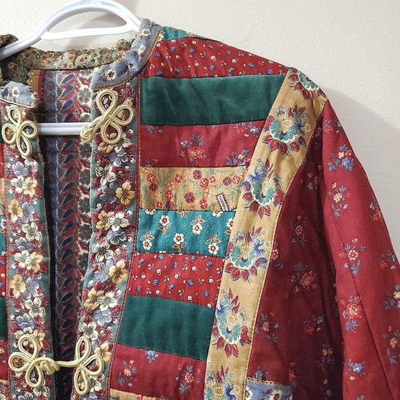 Quilted Coat / Jacket - Vintage Handmade Shacket - Picture 3 of 10